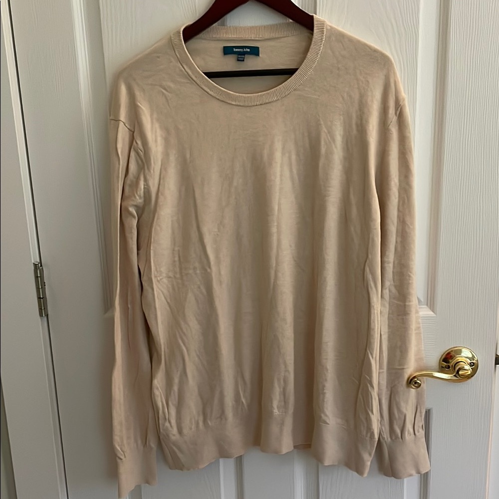 Tommy John Cream Crewneck Sweater